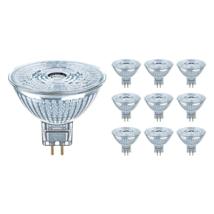 Multipack 10x Ledvance Performance Foco LED Reflector GU5.3 MR16 6.5W 621lm 36D - 830 Luz Cálida | Reemplazo 50W