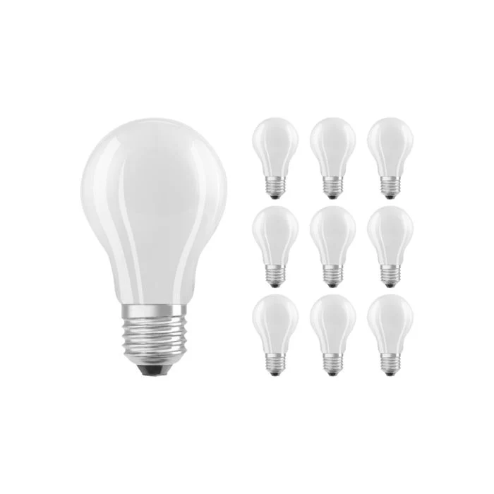 Multipack 10x Ledvance Classic LED E27 Pera con Filamento Mate 7W 806lm - 827 Luz muy Cálida | Regulable - Reemplazo 60W
