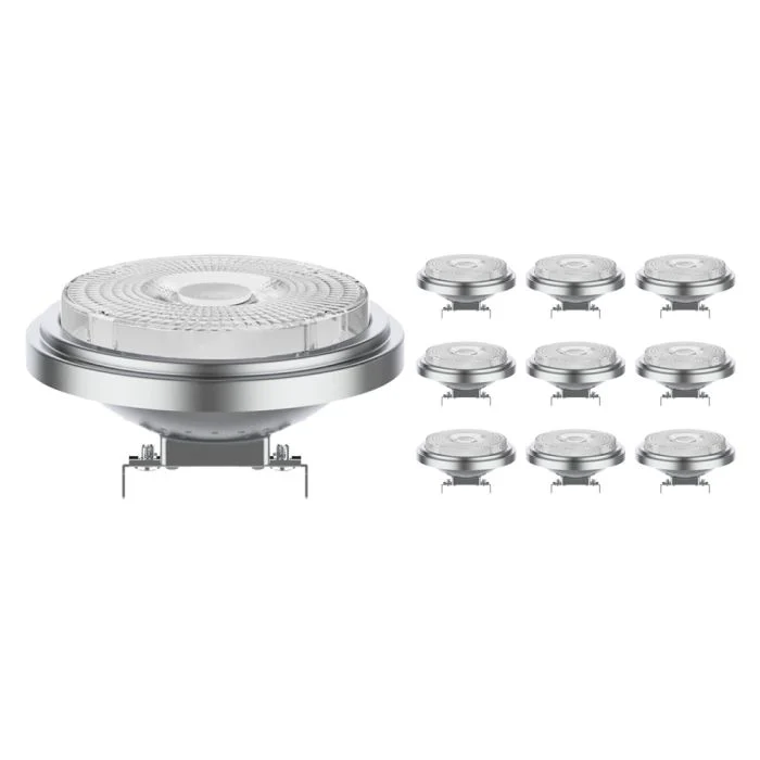 Multipack 10x Noxion Lucent Foco LED G53 AR111 7.4W 450lm 40D - 930 Luz Cálida | Mejor reproducción de color - Regulable - Reemplazo 50W