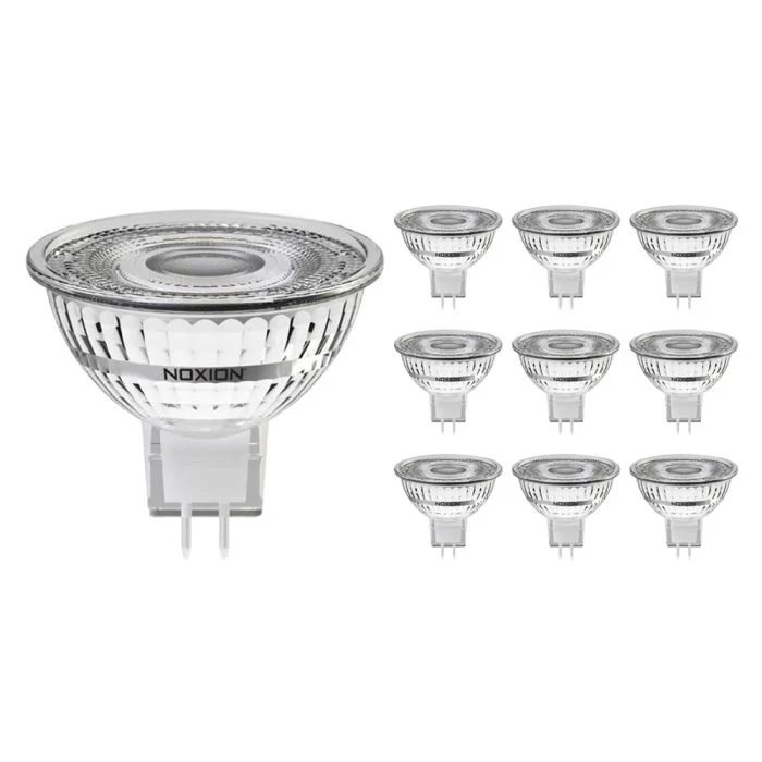 Multipack 10x Noxion Foco LED GU5.3 MR16 4.4W 345lm 60D - 827 Luz muy Cálida | Regulable - Reemplazo 35W