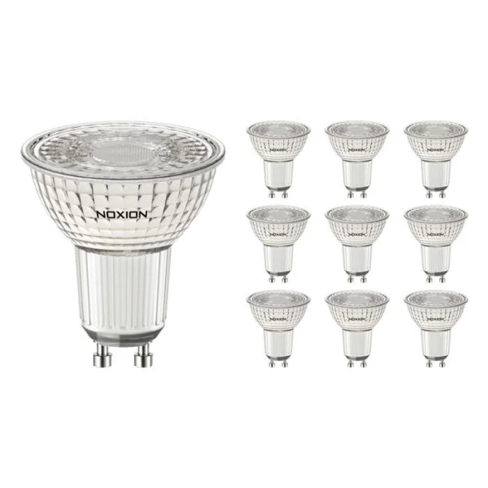 Multipack 10x Noxion PerfectColor Foco LED GU10 PAR16 4W 345lm 60D - 927 Luz muy Cálida | Mejor reproducción de color - Regulable - Reemplazo 50W