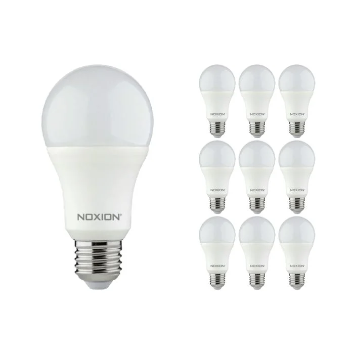 Multipack 10x Noxion Lucent Classic LED E27 Pera Mate 9.5W 1055lm - 827 Luz muy Cálida | Reemplazo 75W