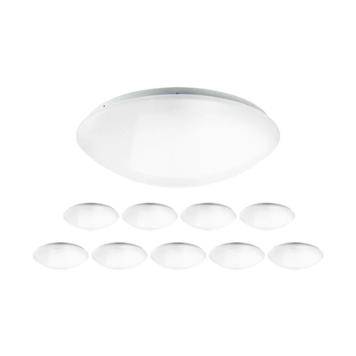 Multipack 10x Noxion Plafón LED Techo/Pared Corido Blanco 18W 1561lm - 840 Blanco Frio | 360mm - IP44