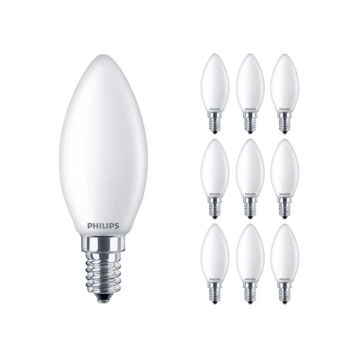 Multipack 10x Philips Corepro LED Vela E14 Mate 2.2W 250lm 827 Luz Muy Cálida - Reemplazo 25W
