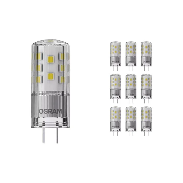 Multipack 10x Osram Parathom LED Pin GY6.35 3.8W 470lm - 827 Luz Muy Cálida | Regulable - Reemplazo 40W
