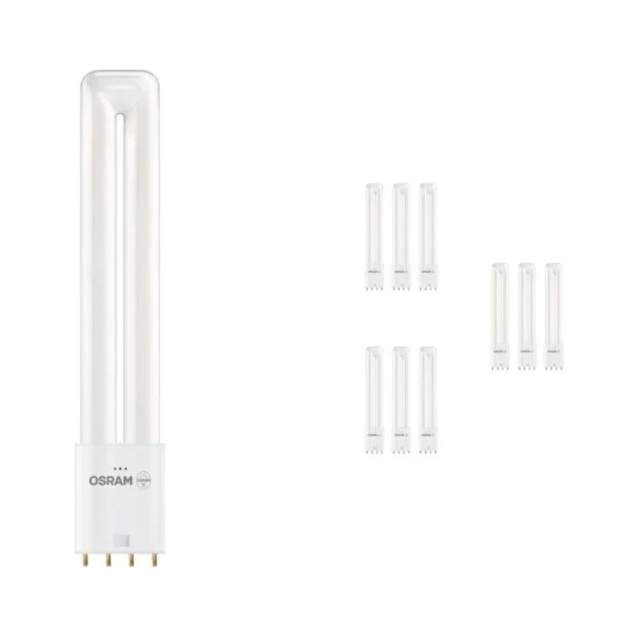 Multipack 10x Ledvance Dulux-L LED 8W - 830 Luz Cálida | 4-Pines - Reemplazo 18W