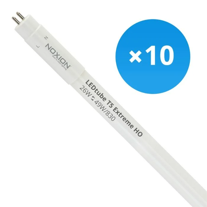 Multipack 10x Noxion Tubo LED T5 Avant Extreme (Mains AC) High Output 26W 3550lm - 830 Luz Cálida | 145cm - Reemplazo 49W