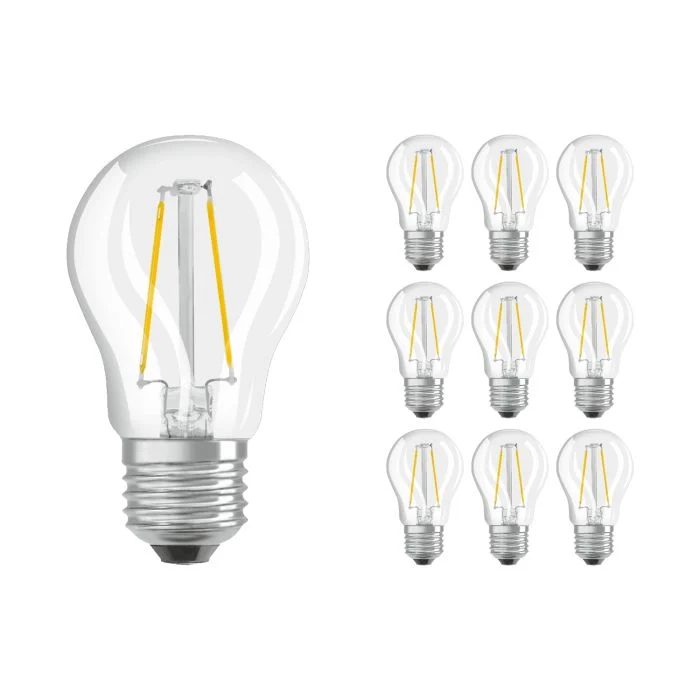Multipack 10x Ledvance Classic LED E27 Pera con Filamento Clara 1.5W 136lm - 827 Luz muy Cálida | Reemplazo 15W
