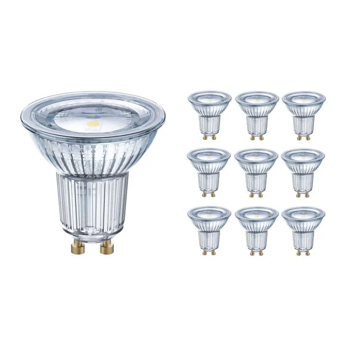 Multipack 10x Ledvance Performance Foco LED Reflector GU10 PAR16 4.3W 350lm 120D - 830 Luz Cálida | Reemplazo 32W