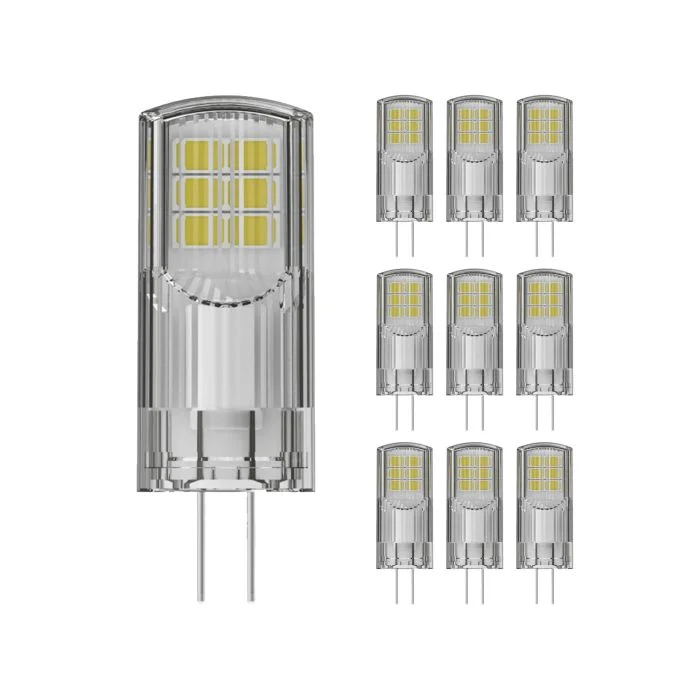 Multipack 10x Ledvance Performance LED Pin G4 2.6W 300lm - 827 Luz muy Cálida | Reemplazo 28W