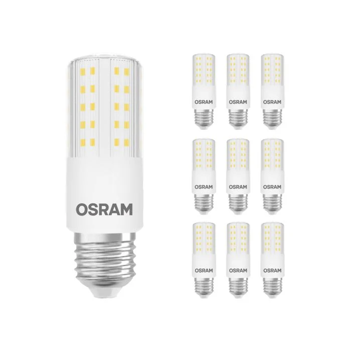 Multipack 10x Osram Special T Slim LED E27 Clara 7.3W 806lm - 827 Luz muy Cálida | Regulable - Reemplazo 60W