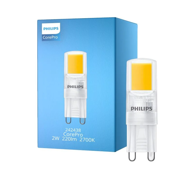 Philips Corepro LED Capsule G9 2W 220lm - 827 Luz muy Cálida | Reemplazo 25W