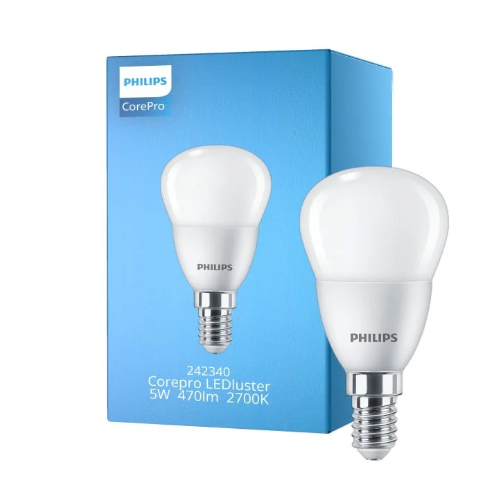 Philips Corepro LED Lustre E14 Esférica Mate 5W 470lm - 827 Luz muy Cálida | Reemplazo 40W