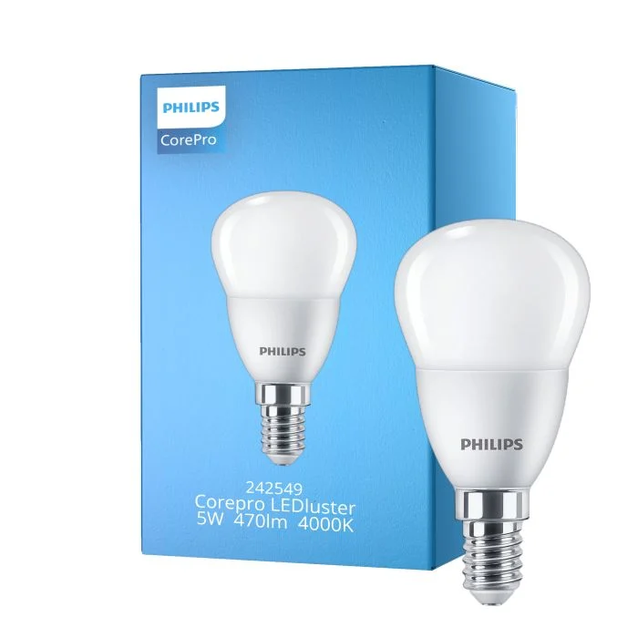 Philips Corepro LED Lustre E14 Esférica Mate 5W 470lm - 840 Blanco Frio | Reemplazo 40W