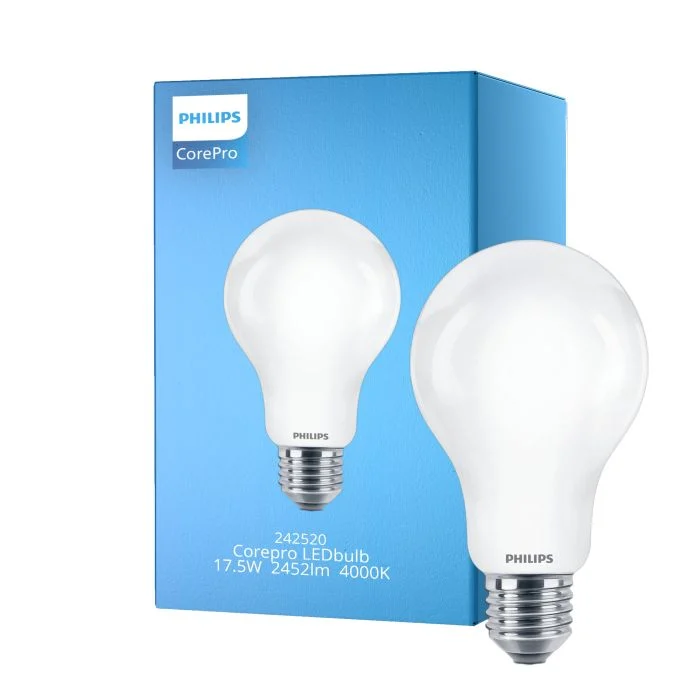 Philips Corepro LED Bulbo E27 Pera Mate 17.5W 2452lm - 840 Blanco Frio | Reemplazo 150W