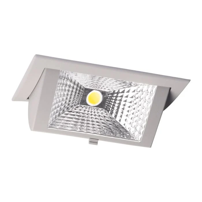 Downlight LED Wallwasher Wally Medio Gris 27W 3850lm 78x100D - 840 Blanco Frio - 238x145mm