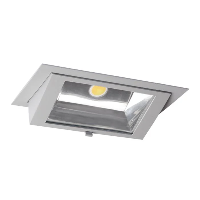 Downlight LED Wallwasher Wally Maxi Gris 46W 6400lm 70x75D - 840 Blanco Frio - 238x145mm