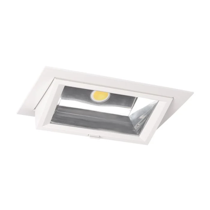 Downlight LED Wallwasher Wally Maxi Blanco 46W 6400lm 70x75D - 840 Blanco Frio - 238x145mm