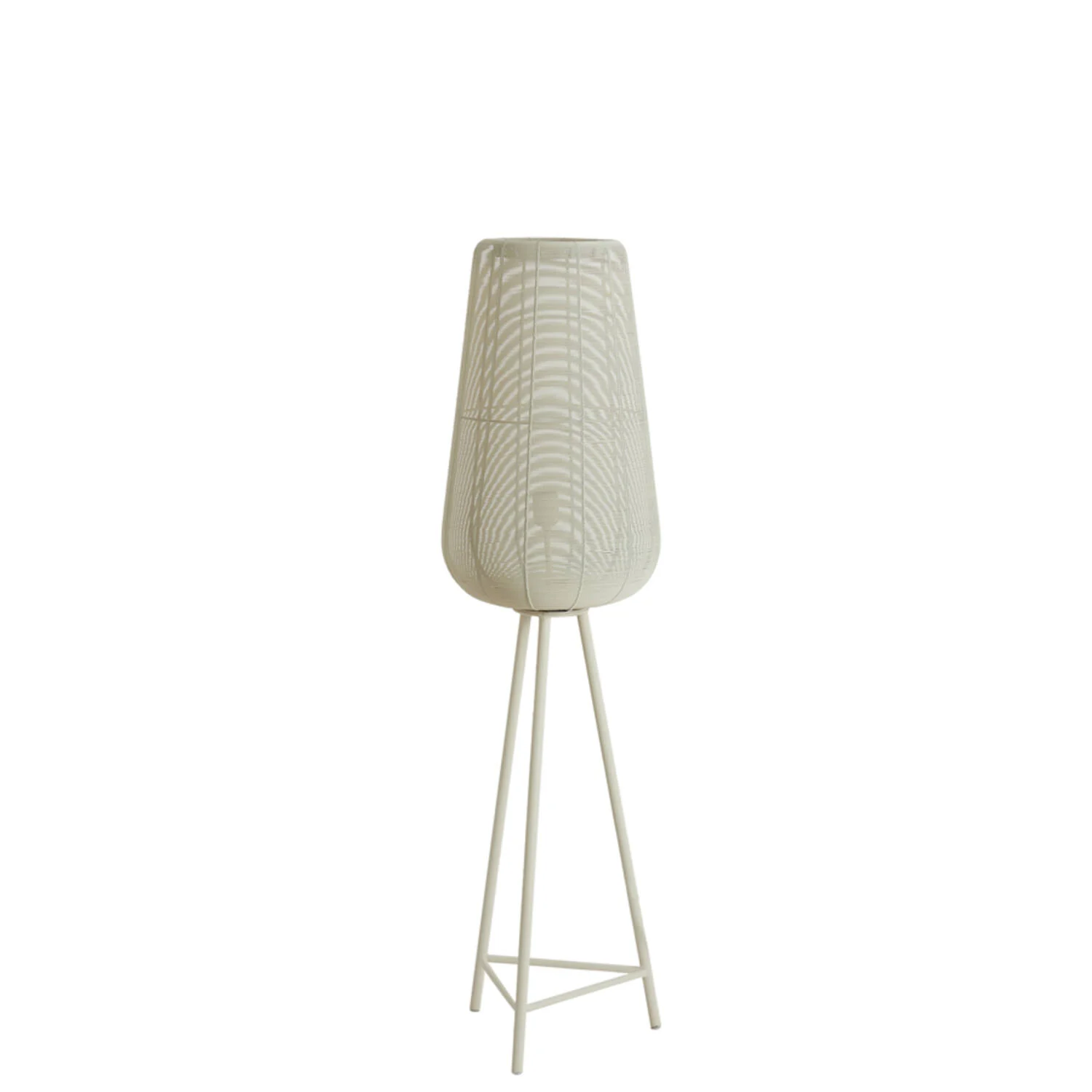 Lámpara de pie beige de tela elegante Light & Living Adeta
