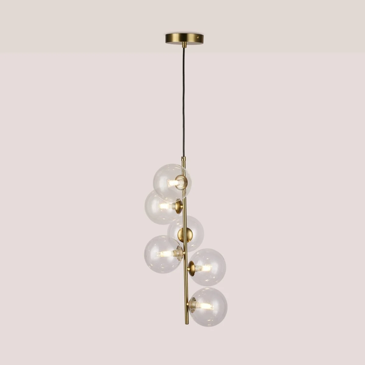 Lámpara colgante con esferas de cristal "ROMEE" - 6 x G9