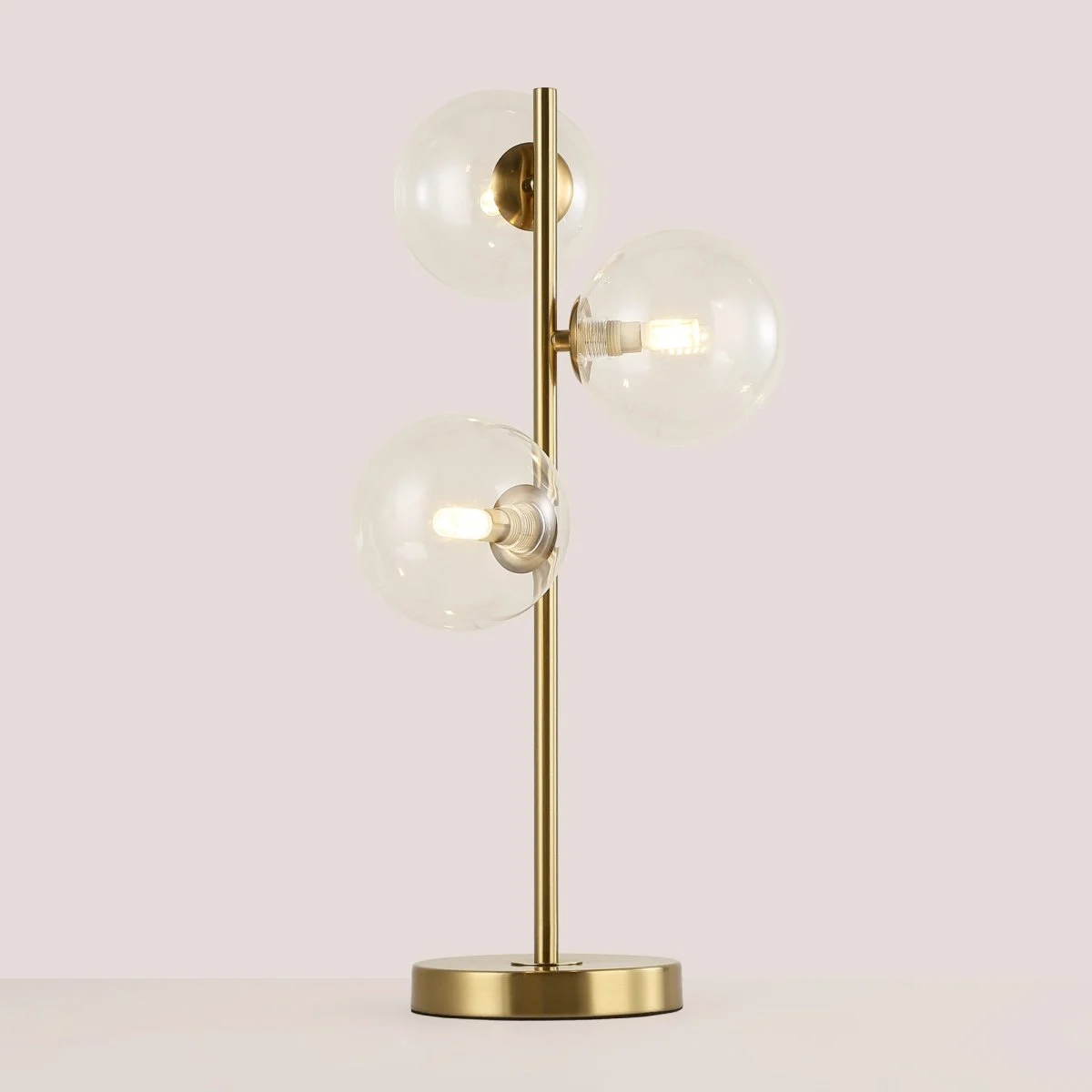 Lámpara de mesa con esferas de cristal "COMI" - 3 x G9