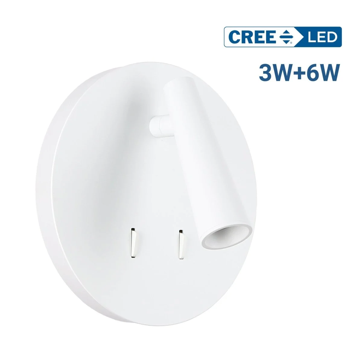 Aplique de pared "FELAM" - 3W + 6W - 2700K - CRI 85