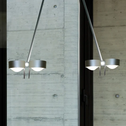 Lámpara colgante PUK CEILING, 4 luces, cromo mate, 80 cm