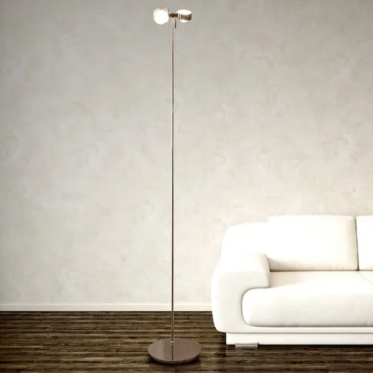 Lámpara de pie flexible PUK FLOOR, cromo, 2 luces.