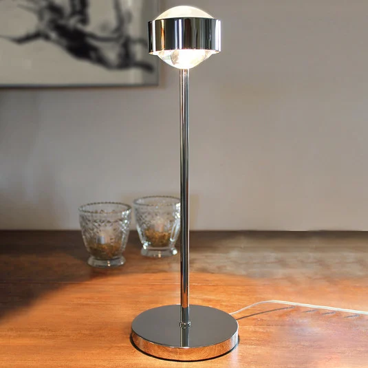 Lámpara de mesa Puk Eye, cromo brillante