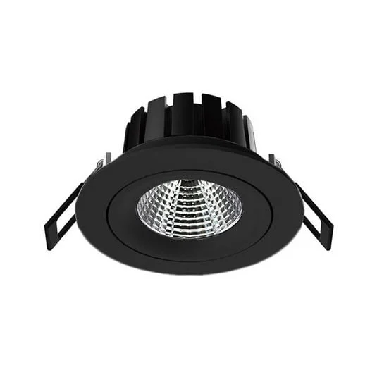 SLC DL04 Lámpara empotrable LED negra 3.000 K