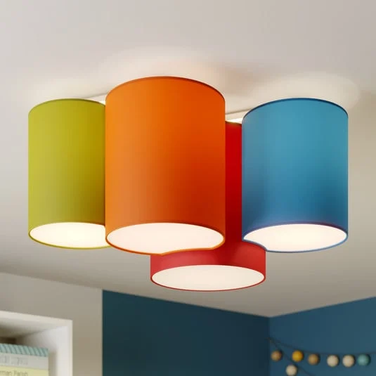 Plafón Mona 4 luces, multicolor