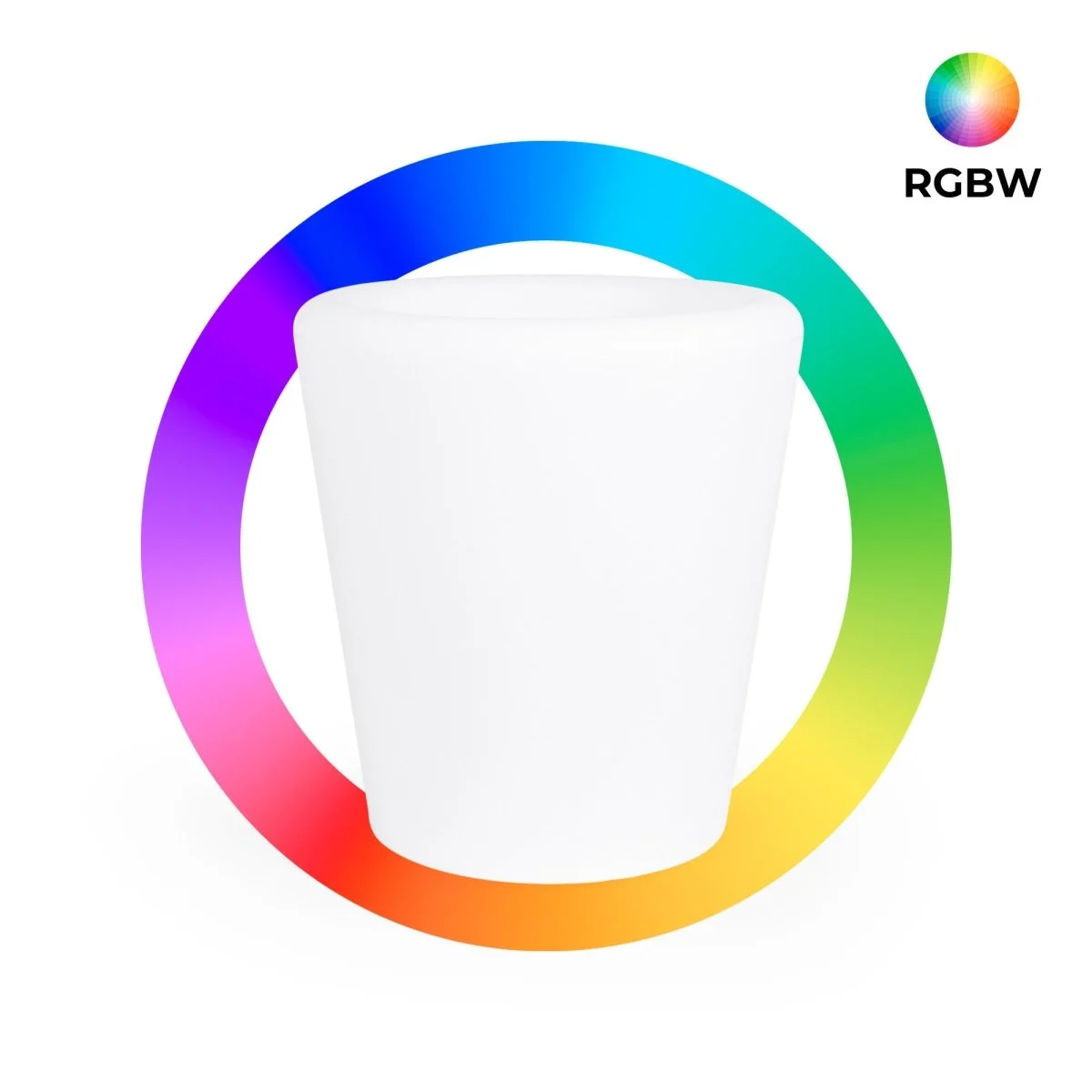 Cubitera LED RGBW - 6W - 29 x Ø 28cm - Recargable