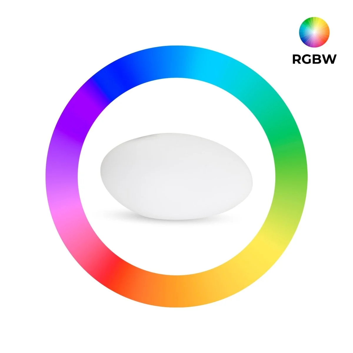 Lámpara de exterior "Stone" - RGBW - 1W - Ø28 - Recargable