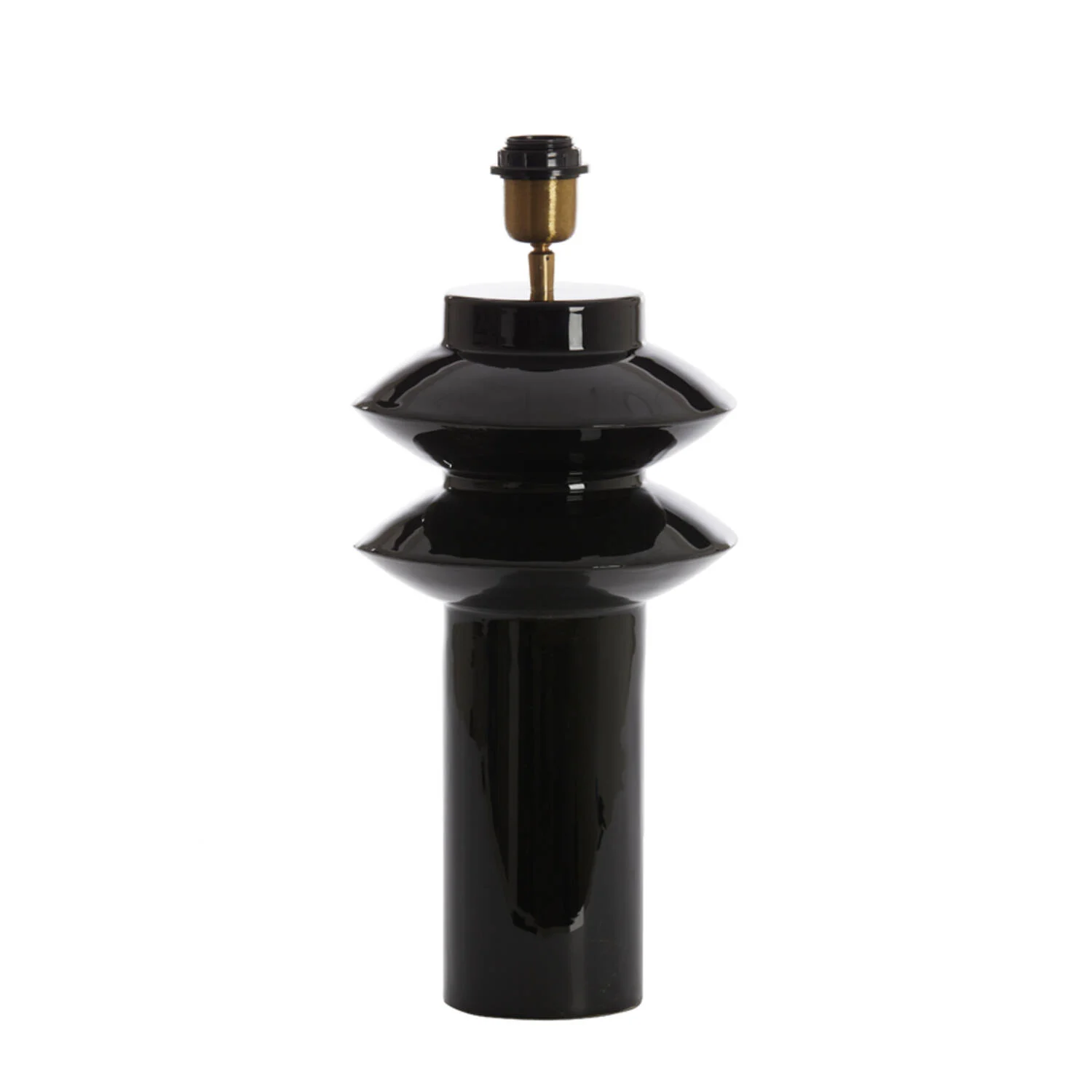 Base de lámpara negra brillante moderna Light & Living Petch