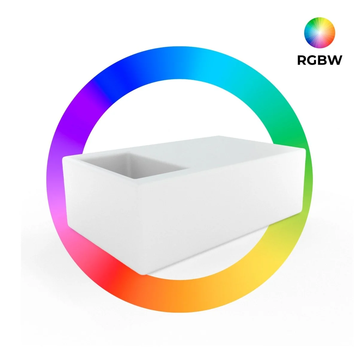Mesa luminosa LED RGBW con bandeja para hielo - 24W - Recargable
