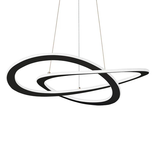 Lámpara colgante LED Charlie, Ø 62 cm, negro