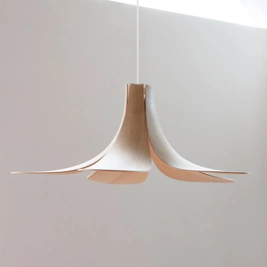 UMAGE lámpara colgante Jazz oak suspensión blanca