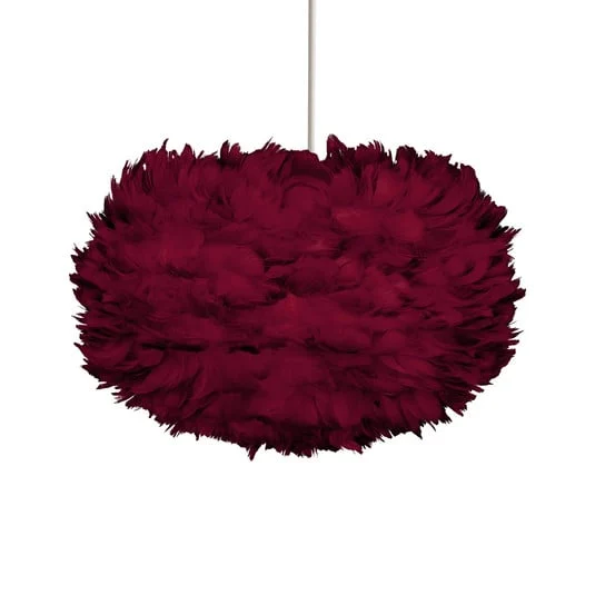 UMAGE Eos medium lámpara colgante plumas rojo