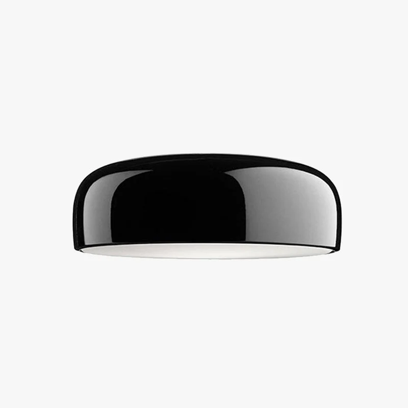 Arisha Nórdica Redonda Metal/Acrílico LED Lámpara de Techo Negra/Blanca