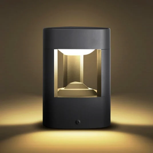 Lucande lámpara sobremuro LED Pirron, 20 cm, triangular, IP54