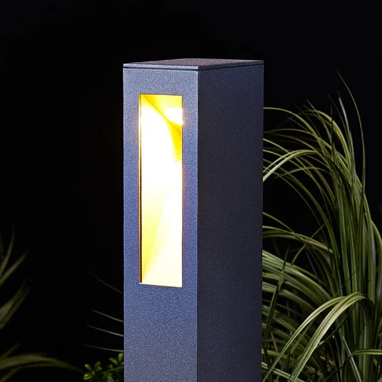 Lucande, bolardo luminoso LED Jenke, 65 cm, antracita, aluminio