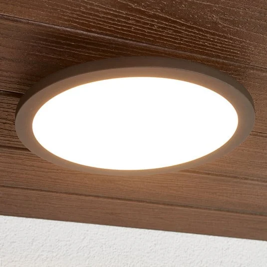 Lucande, lámpara LED de techo para exterior Malena, detector de movimiento, IP65