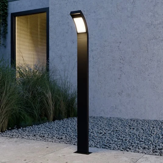 Bolardo luminoso LED Juvia de Lucande, 100 cm, antracita, metal, IP54