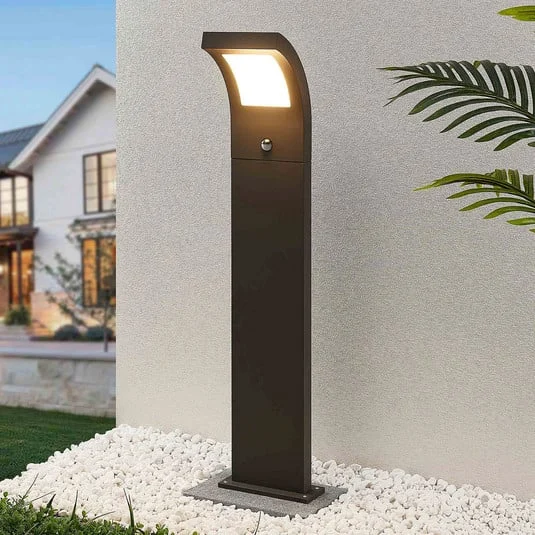 Bolardo luminoso LED Advik de Arcchio, 100 cm, antracita, sensor, IP54