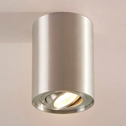 Arcchio downlight de techo Jolina, redondo, gris, 13 cm, metal