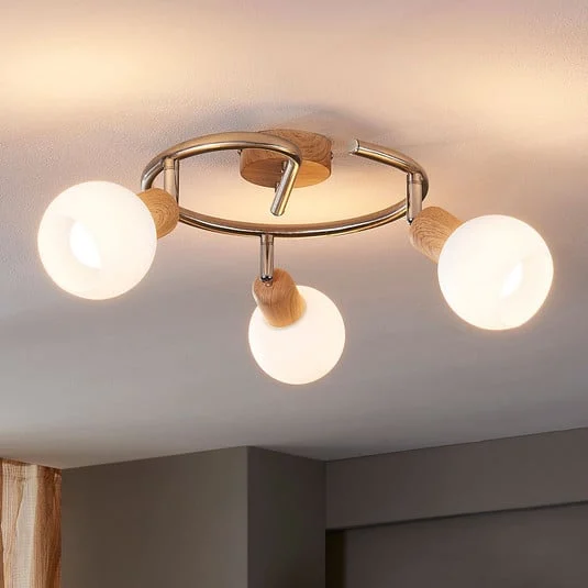 Plafón Svenka, 3 luces, redondo