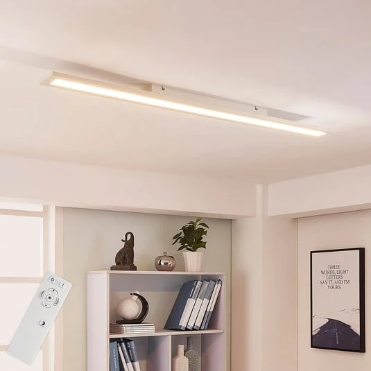 Arcchio Panel LED Arya, 120 cm, blanco, atenuable, aluminio