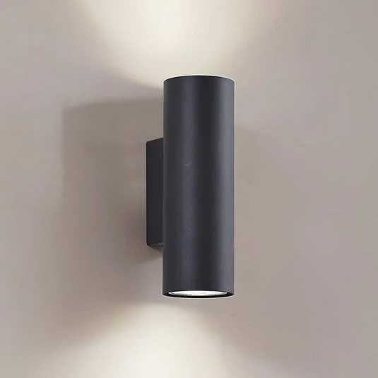 Aplique de pared Lindby Joffrey, 18 cm, negro, arriba/abajo, GU10