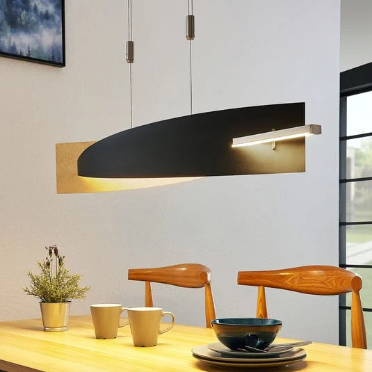 Lucande lámpara colgante LED Marija, 101 cm, negra, atenuable