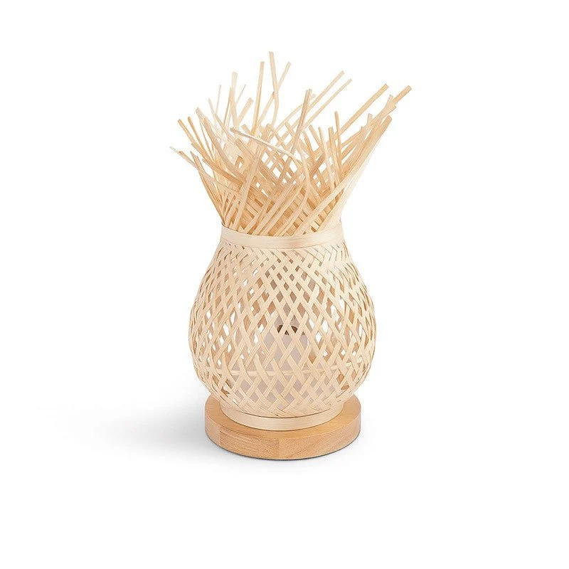 Lámpara de mesa de mimbre "VIMET"